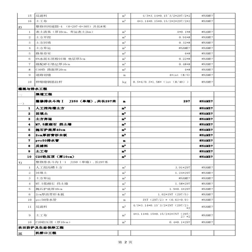 田间道路工程量计算书-图二