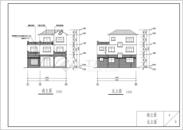 135平方米三层单家独院式设计图，含设计说明-图二
