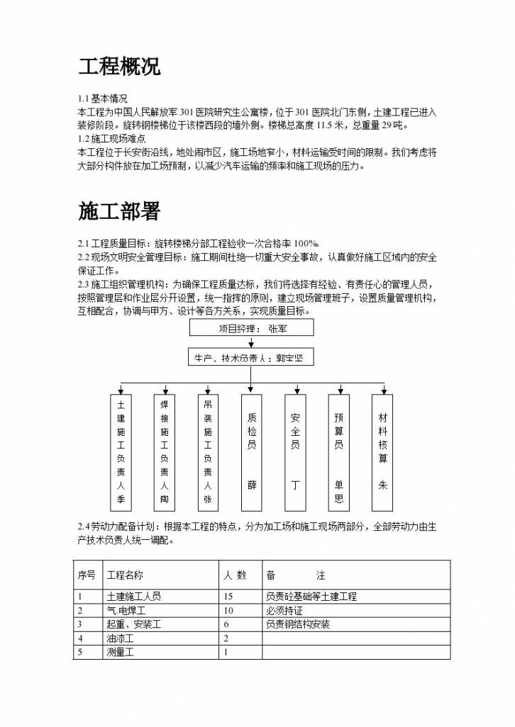 某医院旋转楼梯钢结构施工组织设计方案书-图二