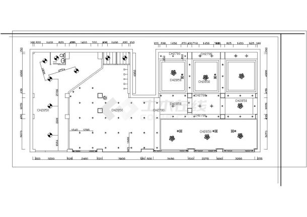 常州市钟楼区某三星级酒店2层大堂全套装修设计CAD图纸-图二