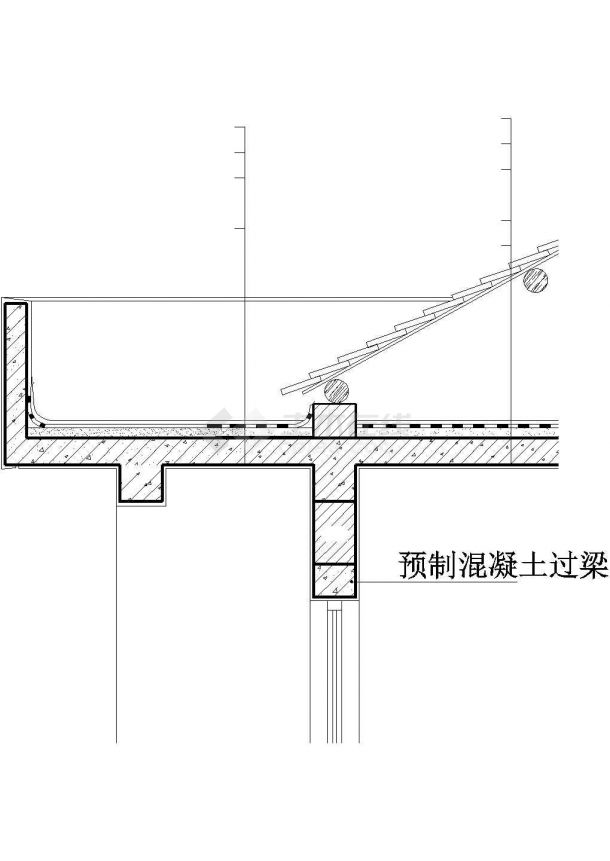 北京某重点大学附属中学宿舍楼檐口建筑设计CAD施工图-图一