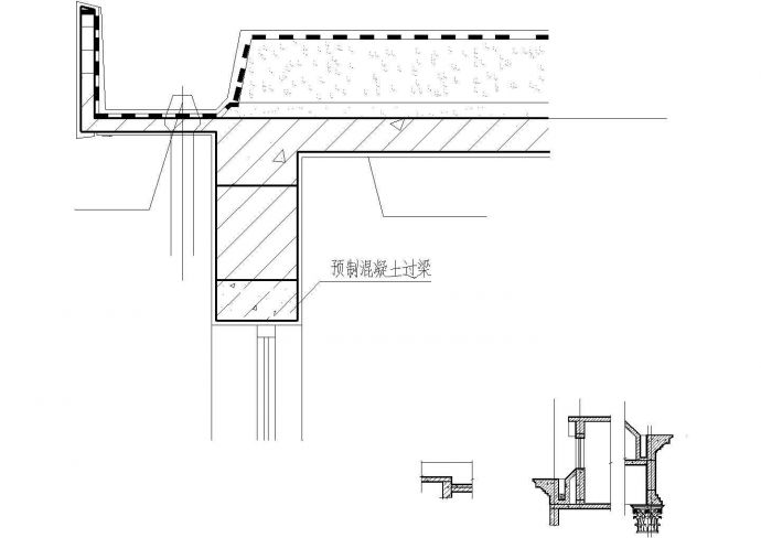 银川市西夏区某高档别墅檐口部分建筑设计CAD施工图_图1