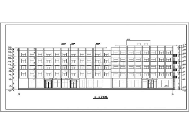 某现代标准型办公上部住宅楼建筑详细设计施工CAD图纸-图二