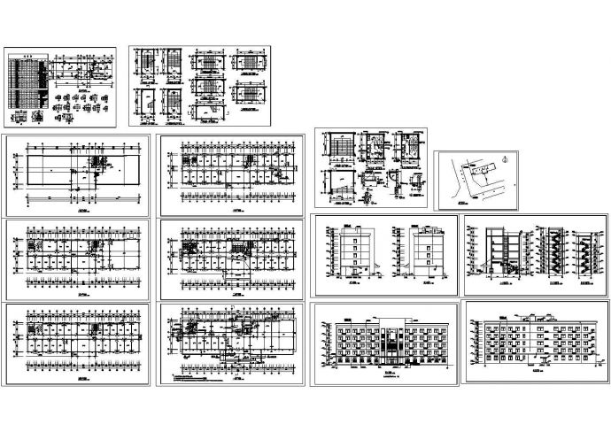 办公楼设计_某现代标准型6层办公楼建筑详细设计施工CAD图纸_图1