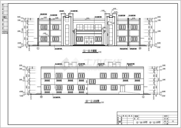 某现代标准型办公综合楼建筑详细设计施工CAD图纸-图二