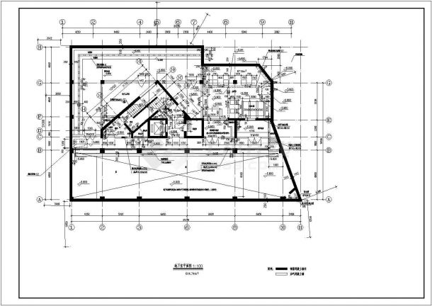 办公楼设计_某现代标准型商业办公楼综合楼建筑详细设计施工CAD图纸-图二