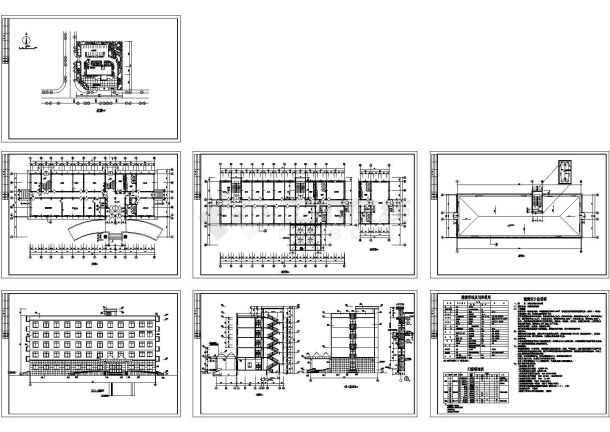 办公楼设计_某现代标准型城市综合办公楼建筑详细设计施工CAD图纸-图一