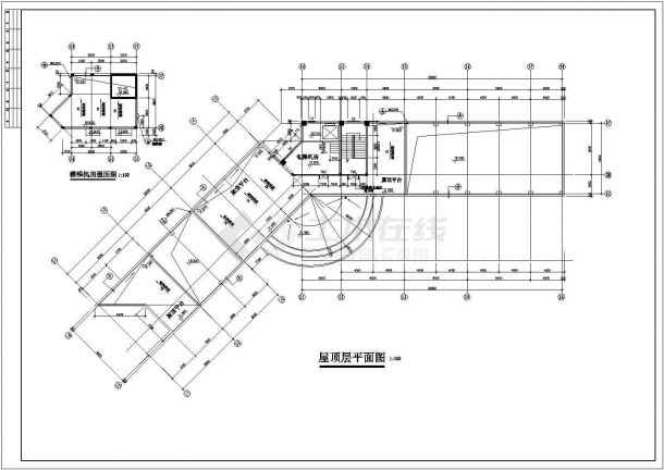 办公楼设计_某现代标准型水利局办公楼建筑详细设计施工CAD图纸-图二