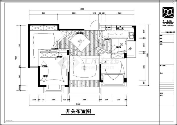 某现代标准型尚静私宅装修样式详细设计施工CAD图纸-图二