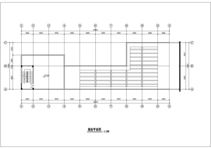 沧州市某步行购物街6层框架结构商业街平立面设计CAD图纸_图1
