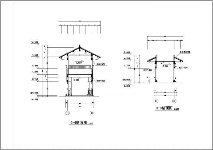 一套三层古建筑设计CAD施工图_图1