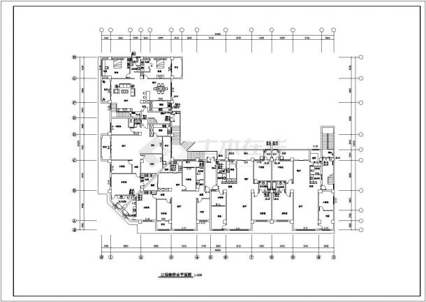 1+7层L型商住楼给排水施工图（含设计说明）-图二