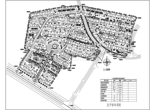 江信花园规划设计施工图-图一