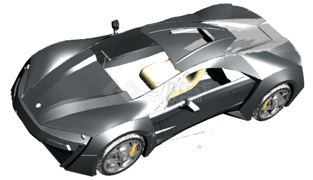 限量版莱肯超级跑车AUTOCAD模型文件（甲级院设计）-图一