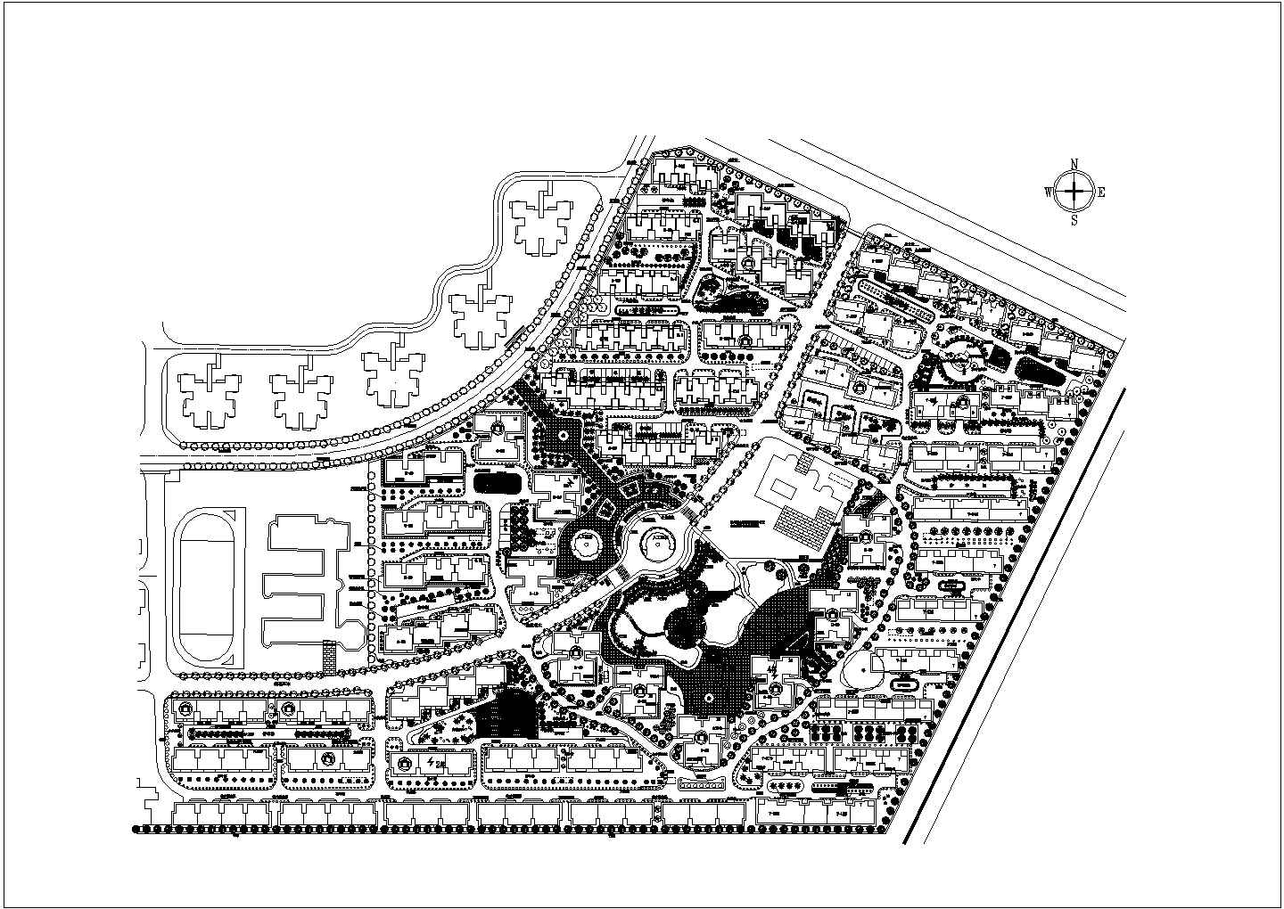 多层居住小区规划设计施工图