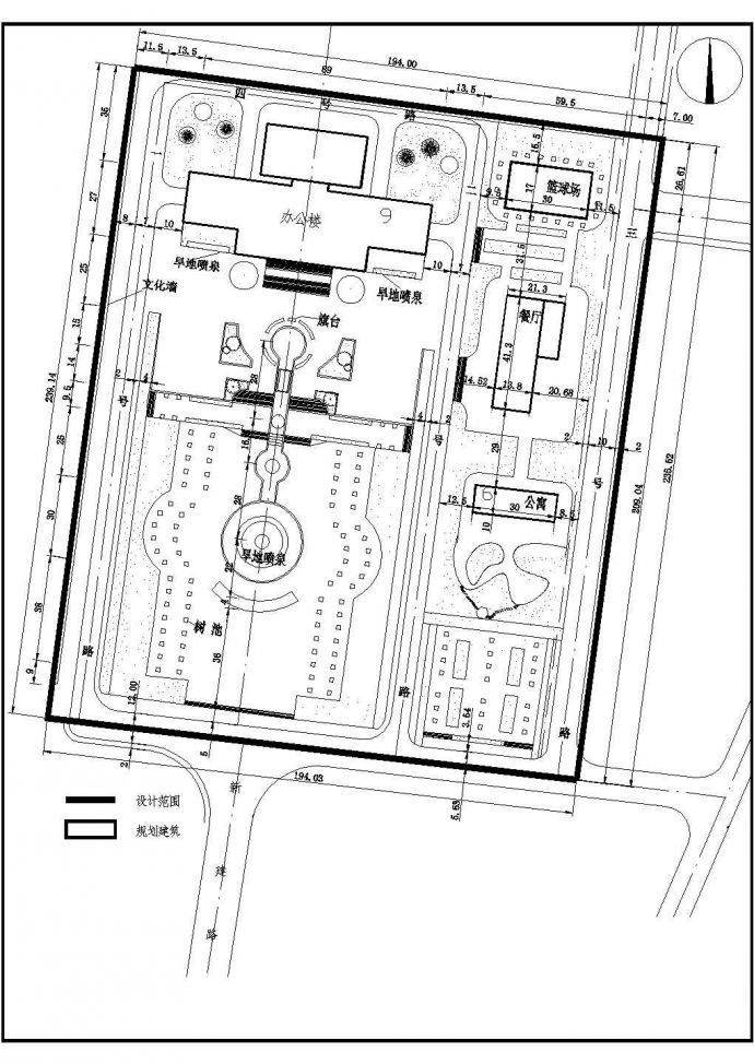 某广场规划设计施工CAD图_图1