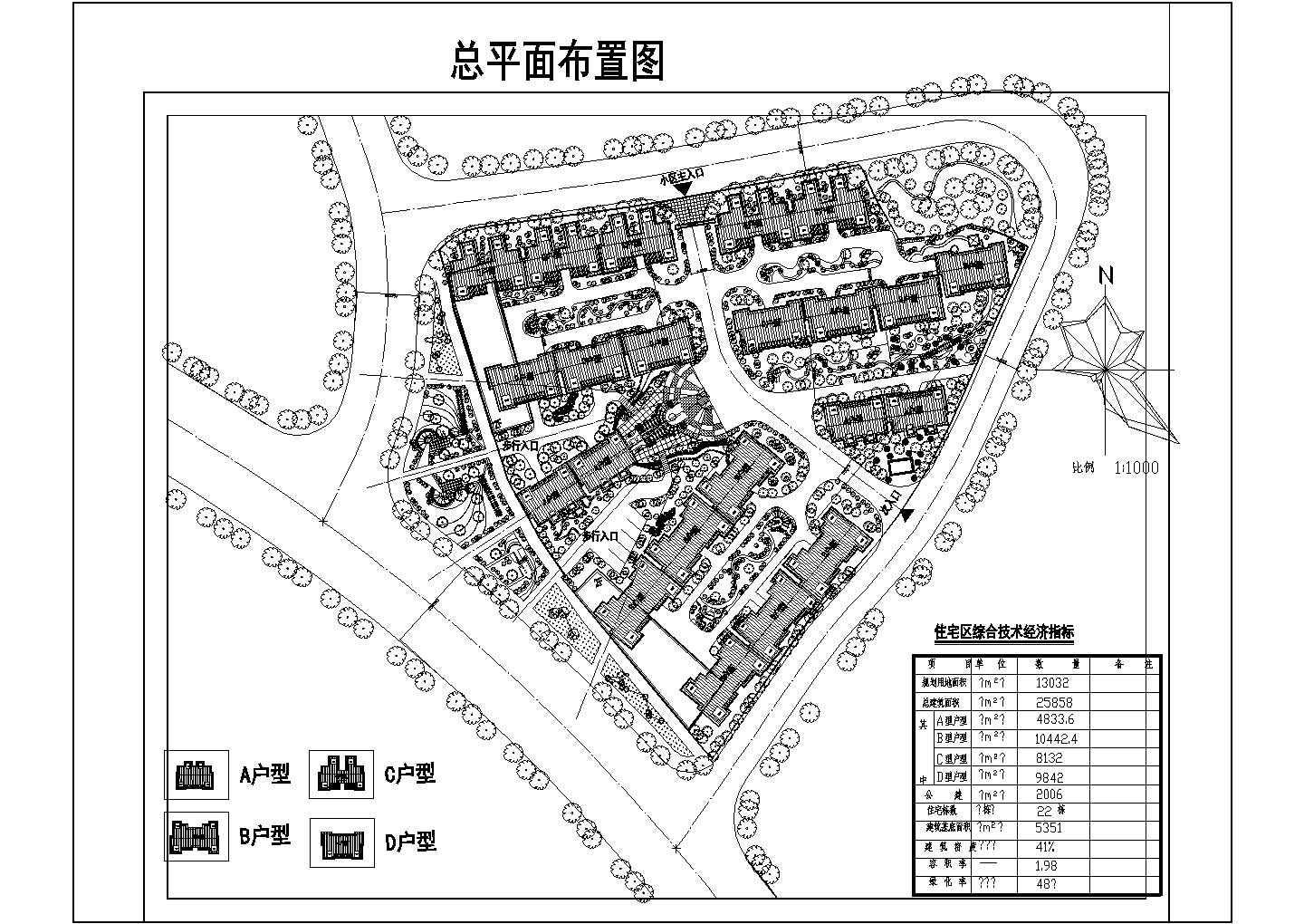 13032平米小区规划设计图