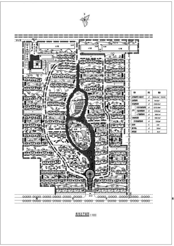 184330平米小区规划设计施工图-图一