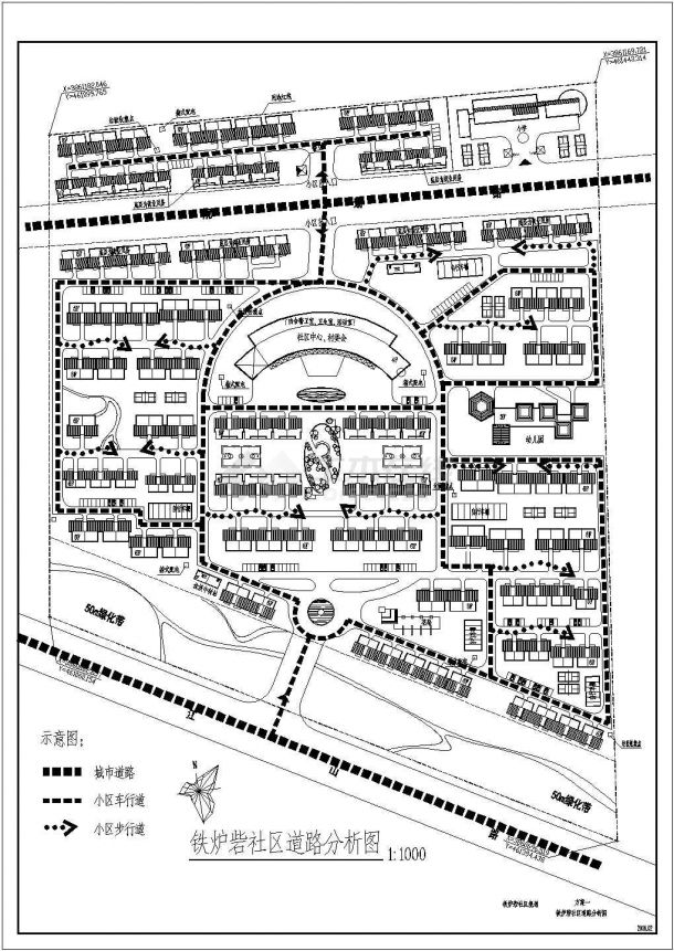 铁炉砦社区规划CAD图-图一