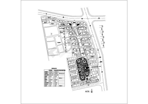 32000平米小区规划设计施工CAD图-图一