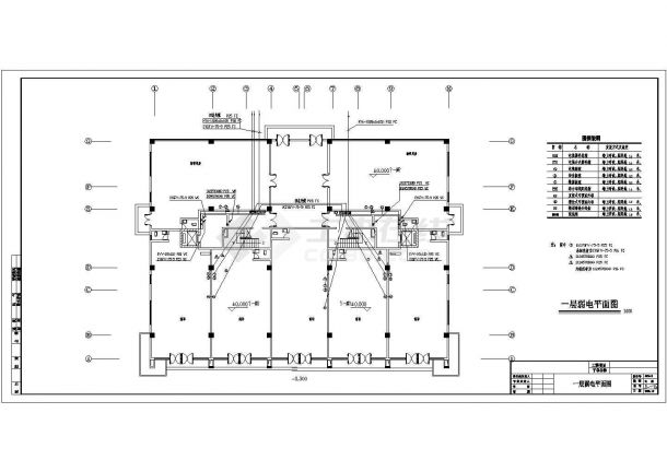 某11+1高层住宅楼配电设计cad全套电气施工图纸（含设计说明，含弱电设计，含消防设计）-图二
