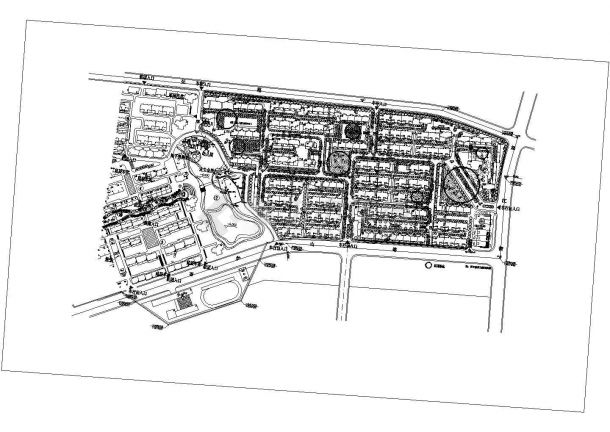 某大型住宅小区规划施工图-图一