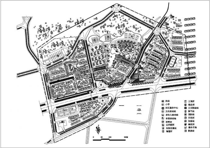 上海新城小区规划施工图_图1