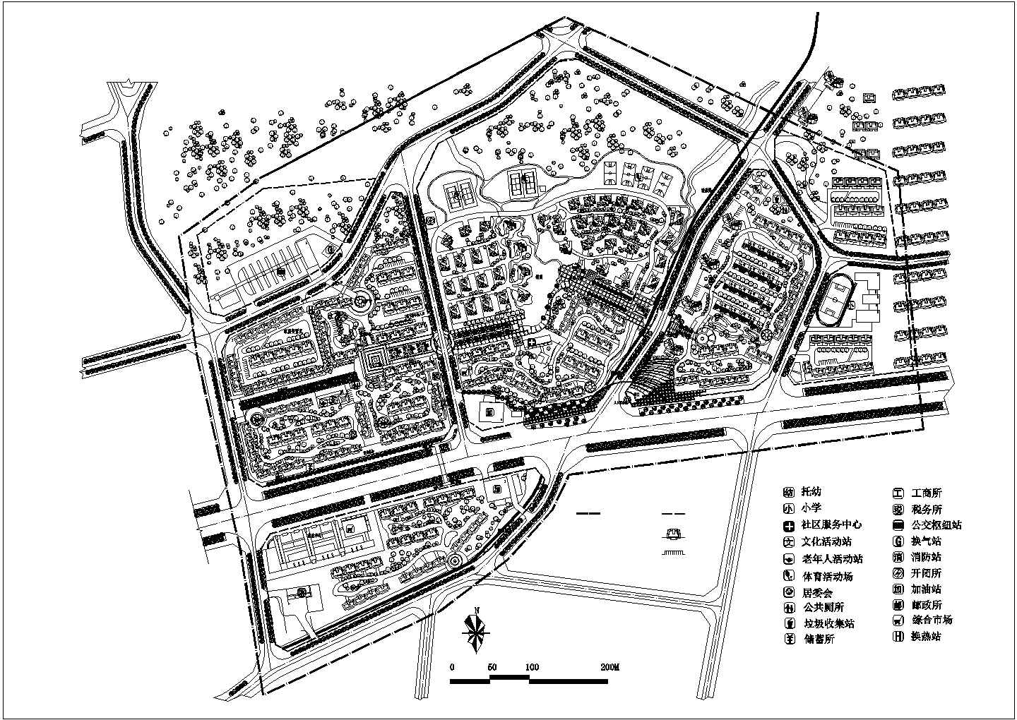 上海新城小区规划施工图