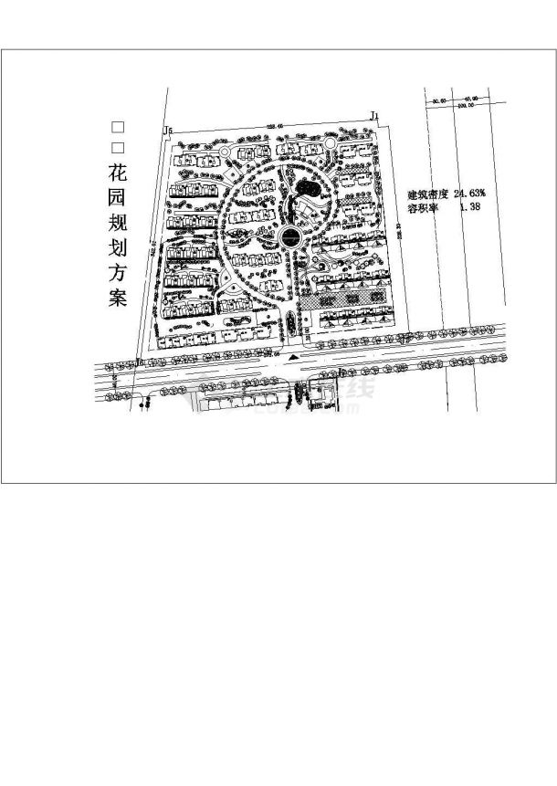 市中心小区规划方案施工图-图一