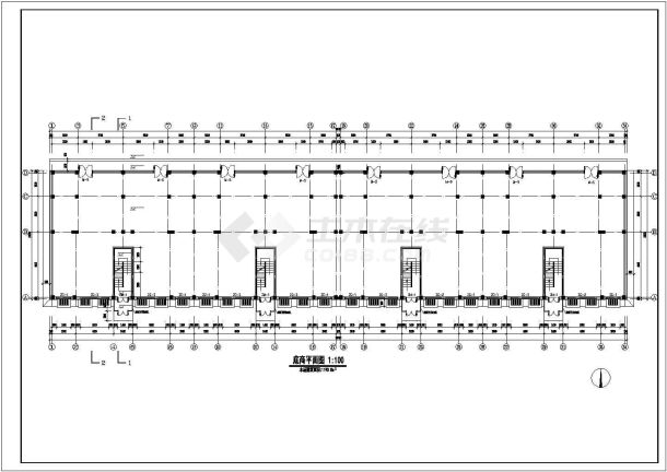 某地底商住宅楼建筑CAD图（共7张）-图一