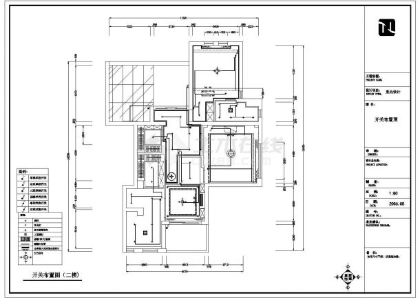 某高档别墅区私人别墅室内装修设计cad全套施工图（标注详细）-图二