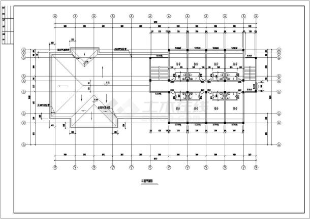 某多层收费站设计cad全套建筑施工图（含设计说明）-图一