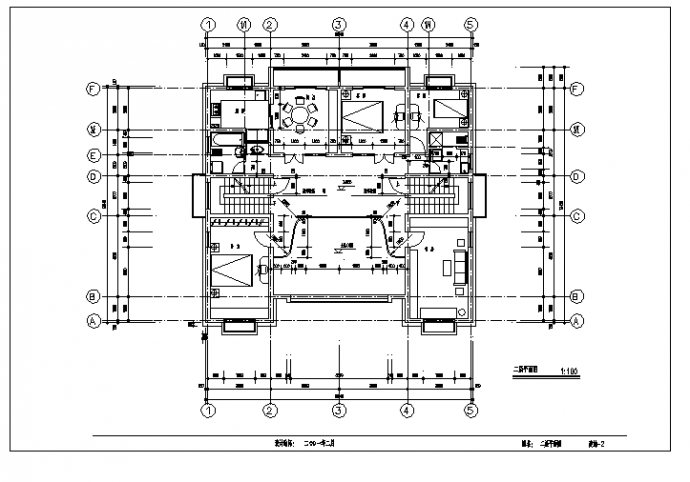 某5层私宅建筑施工cad图(含夹层设计，共十四张)_图1