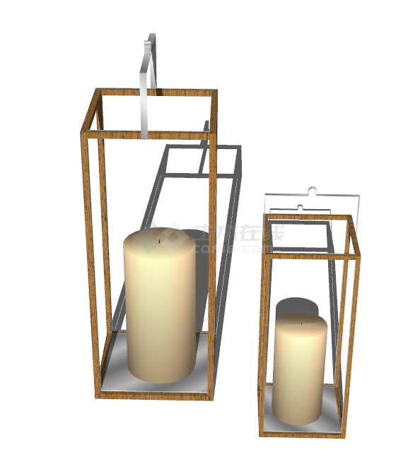 悬挂式香薰蜡烛摆设su模型-图一