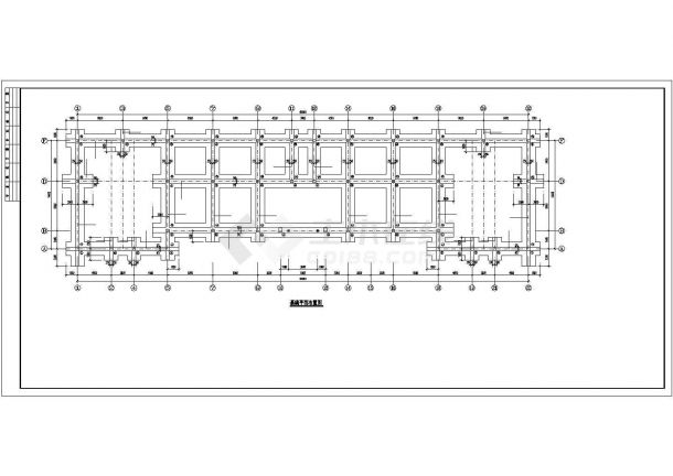 3层框架办公楼建筑结构设计图（ 长60米 宽14.4米 ）-图二