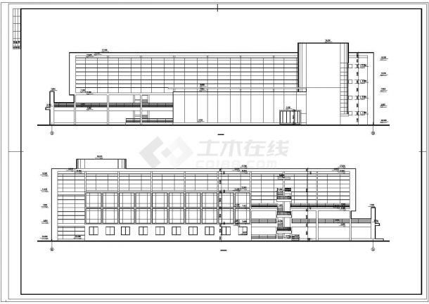 某 4050平米四层框架结构厂区办公楼建筑设计CAD图纸-图一
