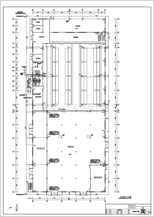 厂房设计_某现代标准厂房给排水和消防详细设计施工CAD图纸-图二