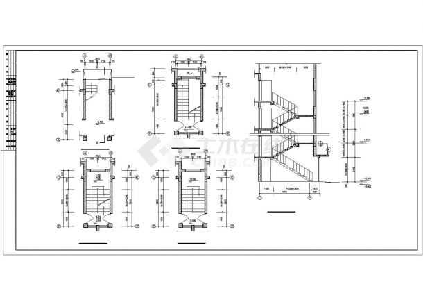 多层住宅建筑施工CAD设计图纸-图一
