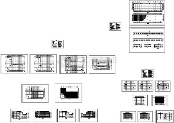 办公楼设计_厂房设计_某丙类工业厂房（2473㎡）、办公楼（7907㎡）建筑设计cad施工图（含设计说明）-图二