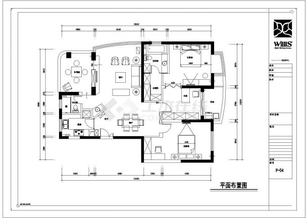 某常熟衡泰花园洋房3室2厅2卫130㎡CAD完整设计建筑施工图纸-图二
