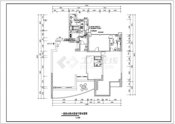 北京某别墅工程采暖系统方案图-图一