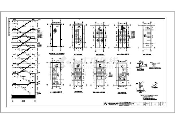 某钢混剪力墙住宅楼结构设计cad施工图-图二