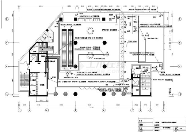 某办公楼监控方案设计cad施工图-图一