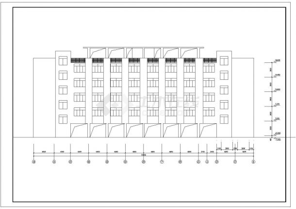 教学楼设计_五层教学楼方案设计CAD图-图一