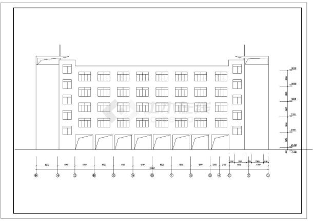 教学楼设计_五层教学楼方案设计CAD图-图二