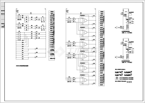 中央空调水系统配电及控制原理图-图二