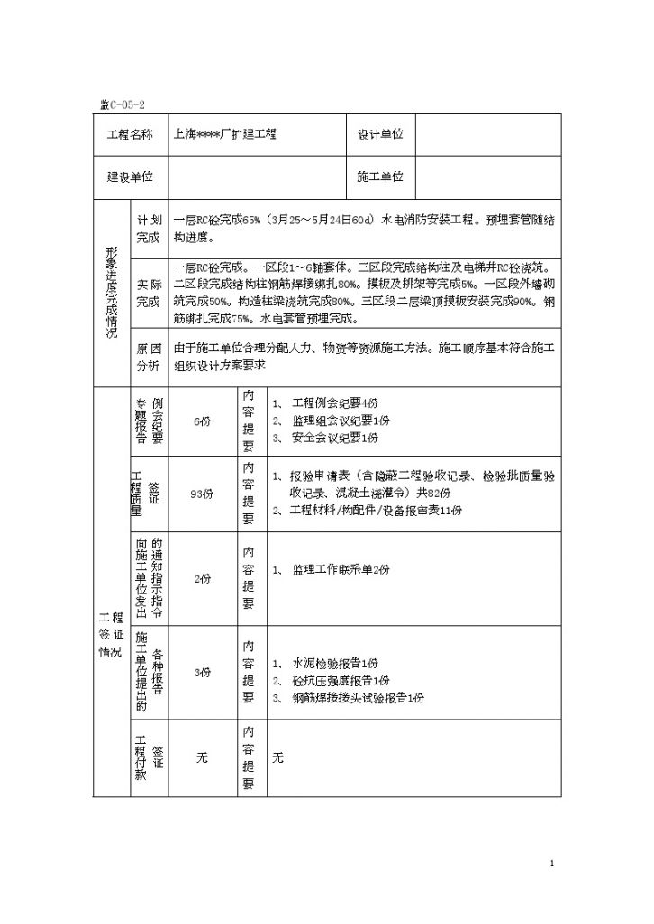 上海某厂房扩建工程监理月报第2期-图二
