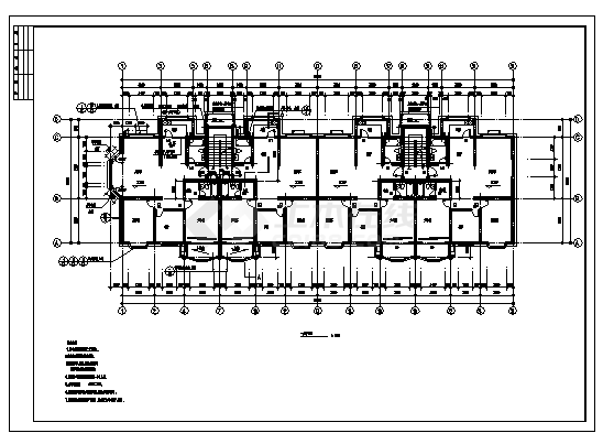 2700平方米某五层带阁楼住宅建筑施工cad图(带地下室设计，共十五张)-图一