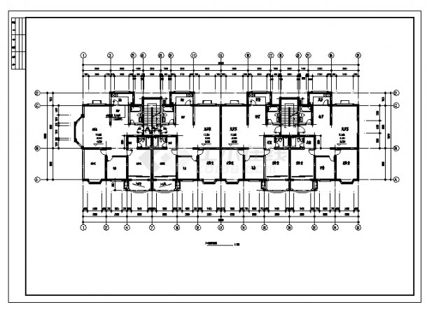 2700平方米某五层带阁楼住宅建筑施工cad图(带地下室设计，共十五张)-图二