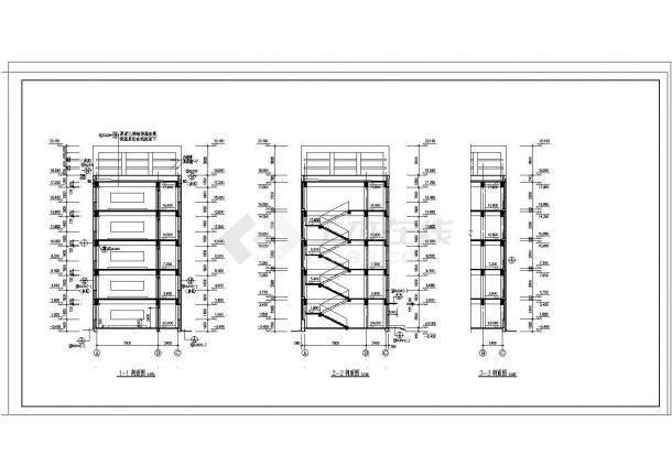 辽宁某中学CAD建筑设计完整全套施工图-图二